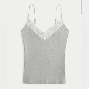 Hollester lace trimmed v-neck cami